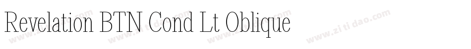 Revelation BTN Cond Lt Oblique字体转换